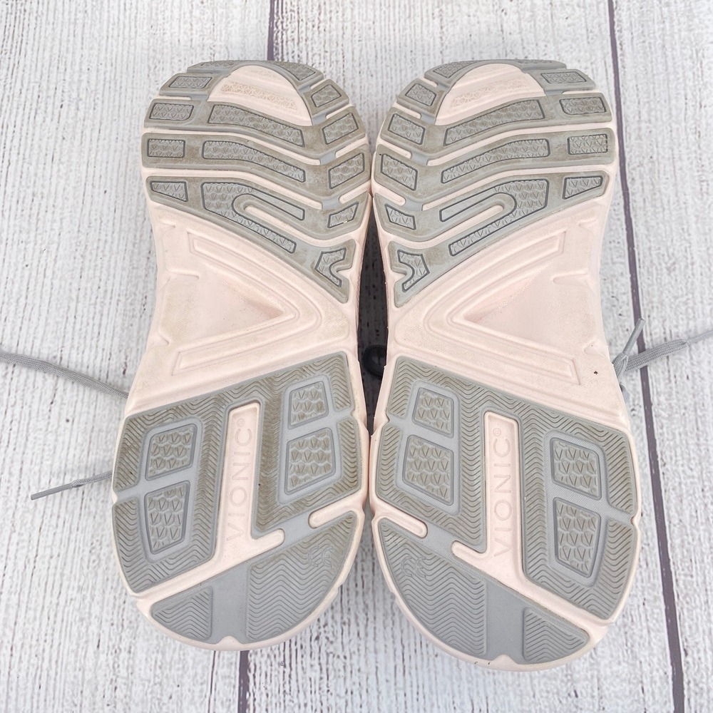 Vionic Walk Max Slip On Sneakers Womens 10 Grey Pink Orthotic Walking Shoes - Picture 8 of 8